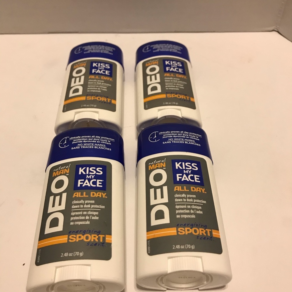 Lot of 4 Kiss My Face Natural Man Deodorant  Sport